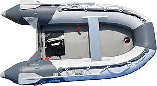 BRIS 2.5M Inflatable Boat Inflatable Pontoon Dinghy Raft Boat with Air-Deck Floor