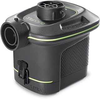 INTEX 66638E QuickFill Battery Pump: Inflates and Deflates Air Mattresses, Kayaks, Boats – Includes 3 Interrconnecting Noz...