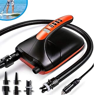 Tuomico 20PSI High Pressure SUP Electric Air Pump,Dual Stage Inflation Paddle Board Pump for Inflatable Stand Up Paddle Bo...