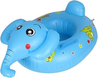 Ruilogod Sky Blue Elephant Shaped Inflatable Swimming Seat Boat