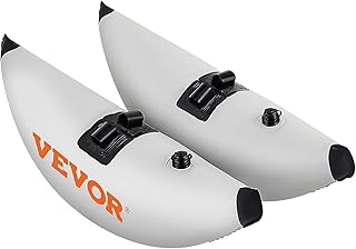 VEVOR Kayak Stabilizers, 2 PCS, PVC Inflatable Kayak Outrigger Float with Sidekick Arms Rod, Standing Float Stabilizer Sys...
