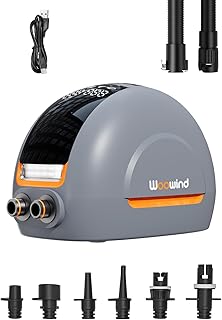 Woowind NW10 Paddle Board Pump Portable Sup Pump High Pressure 20 PSI Sup Air Pump, Dual Stage Inflation/Deflation, Type ...