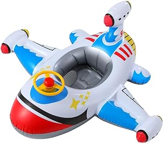 Baby Inflatable Pool Float Swimming Float Boat with Steering Wheel Horn for Kids Toddlers Age 1-4 Boys Girls Inflatable Ri...